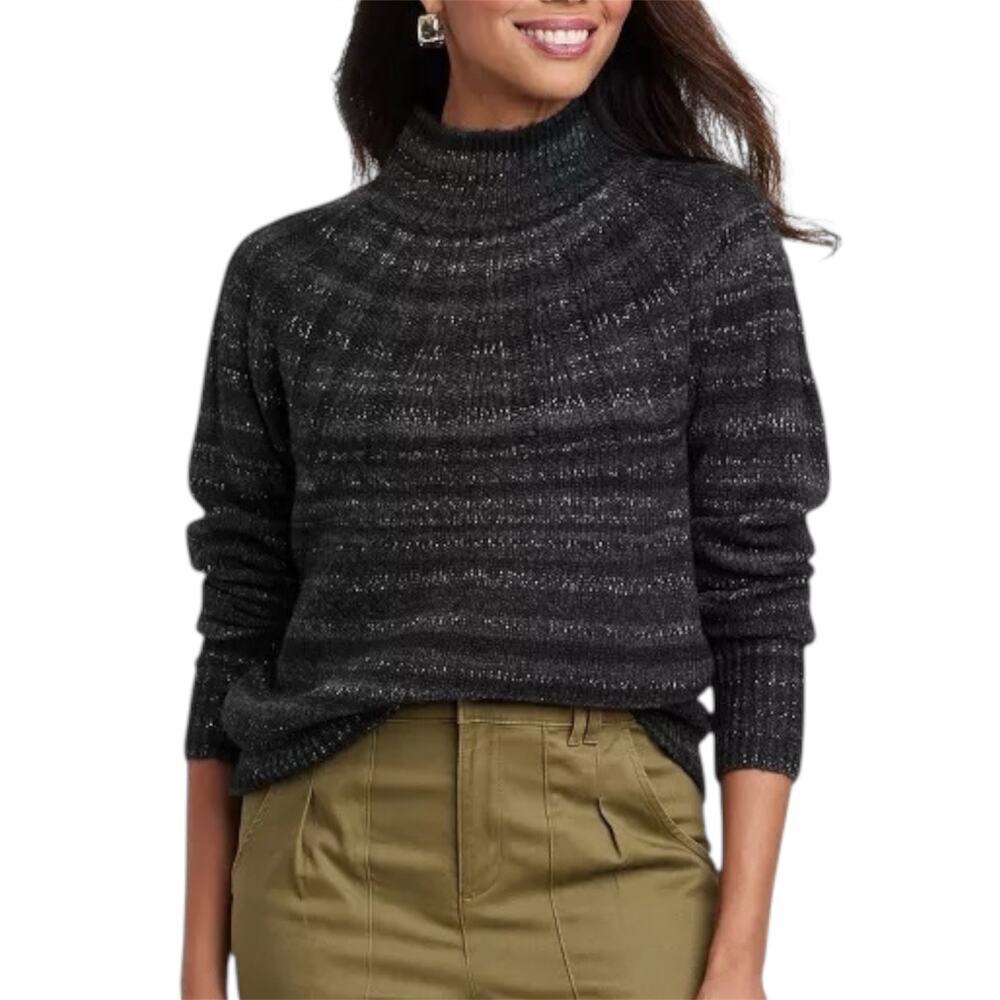 Knox Rose Turtleneck Knit Sweater NWT Charcoal Cozy Soft Pullover Medium